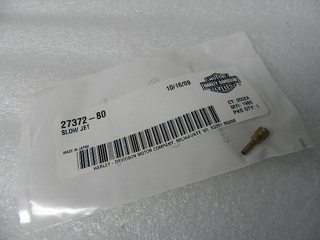 NOS OEM NEW HARLEY SLOW JET 27372-80