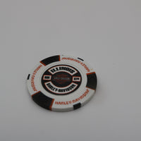 NEW ILLINOIS HARLEY-DAVIDSON 115TH ANNIVERSARY POKER CHIP COUNTRYSIDE, IL WHITE