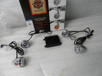 
              NOS NEW OEM HARLEY LED CLEAR MINI BULLET TURN SIGNAL KIT 69476-07
            