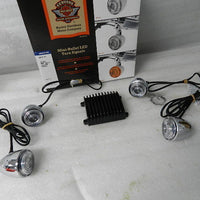 NOS NEW OEM HARLEY LED CLEAR MINI BULLET TURN SIGNAL KIT 69476-07