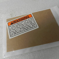 NOS NEW OEM HARLEY WARNING LABEL 15348-01