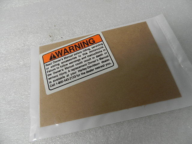 NOS NEW OEM HARLEY WARNING LABEL 15348-01