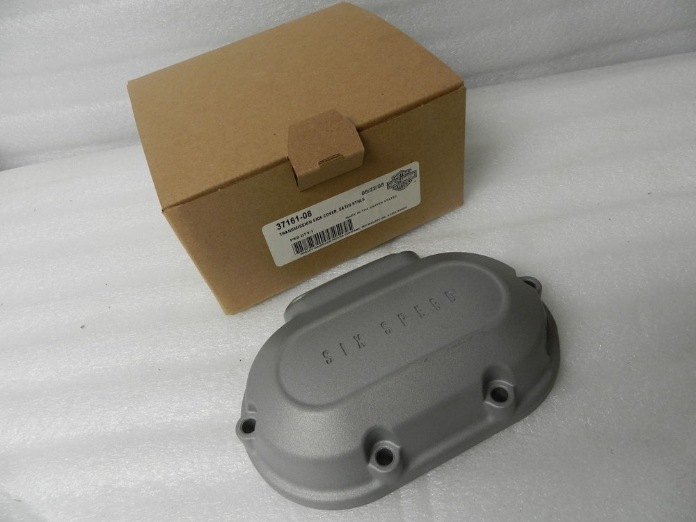 NOS NEW HARLEY TRANSMISSION SATIN SIDE COVER 37161-08