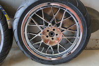 
              NEW HARLEY CHROME PRODIGY WHEELS 21" FR 18" REAR WITH MICHELIN TIRES ROTORS
            