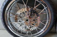 
              NEW HARLEY CHROME PRODIGY WHEELS 21" FR 18" REAR WITH MICHELIN TIRES ROTORS
            