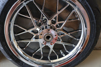 
              NEW HARLEY CHROME PRODIGY WHEELS 21" FR 18" REAR WITH MICHELIN TIRES ROTORS
            