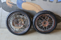 
              NEW HARLEY CHROME PRODIGY WHEELS 21" FR 18" REAR WITH MICHELIN TIRES ROTORS
            