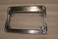 
              ORIGINAL HARLEY METAL LICENSE PLATE BRACKET FRAME WIEBLER'S DAVENPORT IOWA
            