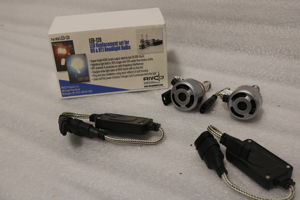 NEW RIVCO LED REPLACEMENT SET FOR H9&H11 LED-120 FITS 2014 AND NEWER HARLEY FLHX STREET GLIDE