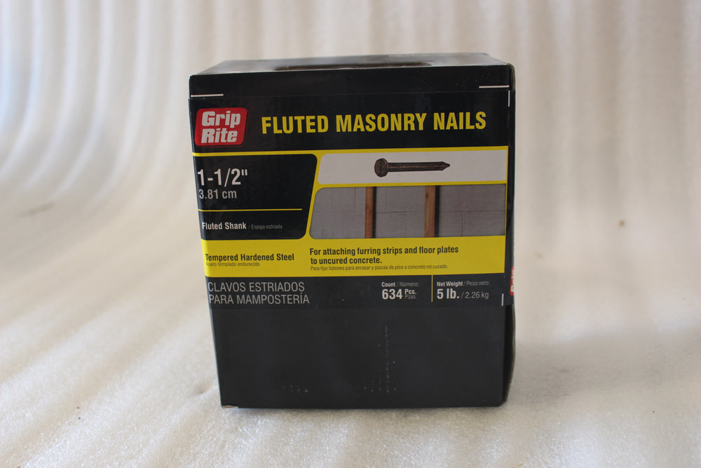 NEW GRIP RTE FLUTED MASONRY NAILS 1-1/2