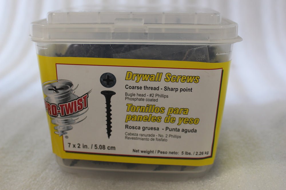 NEW PRO-TWIST DRYWALL SCREWS 7X2 IN/5.08 CM CS2005